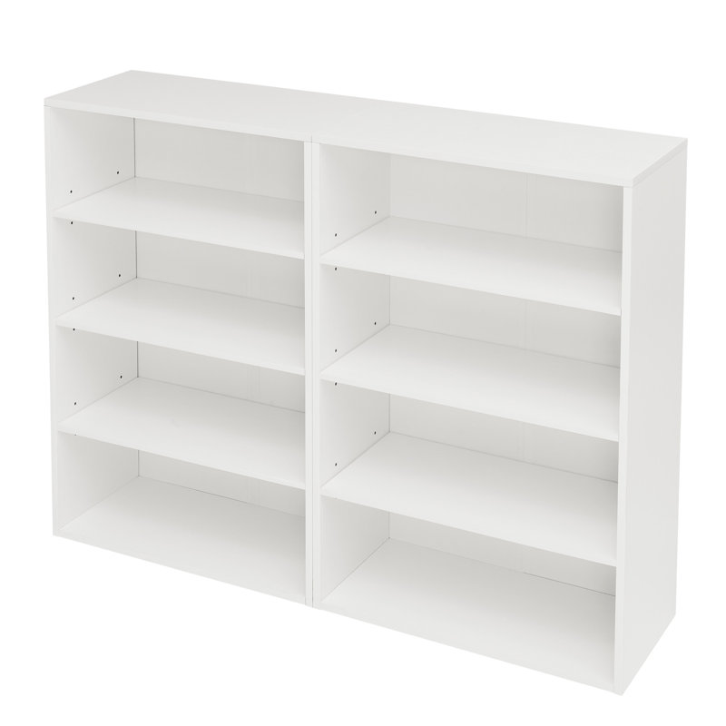Bibliothèque à 8 couches pour CD, chambre à coucher multifonctionnelle, hauteur de tablette réglable, conception amovible, fabrication, unité de rangement à support de charge de 25 lb, étagère à deux cubes, amovible
