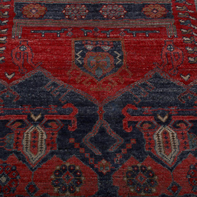 Burano Hand Knotted Wool Geometric Area Rug, Rectangle 5' x 7'