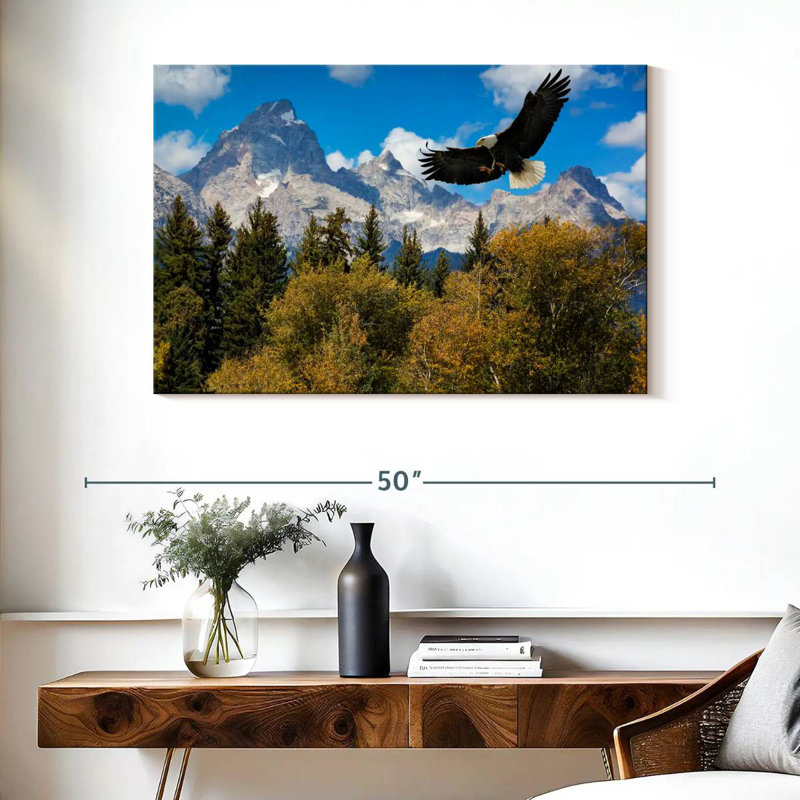 Grand Teton Eagle, 26" H x 39" W