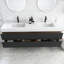 Meuble-lavabo double 72 po avec lavabo à surface solide et tiroirs noirs doux-1139954800-1139954801-1139954804