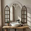 Miroir mural arqué rétro avec volets à ouvrir, miroir décoratif décoratif-124569822-124569823