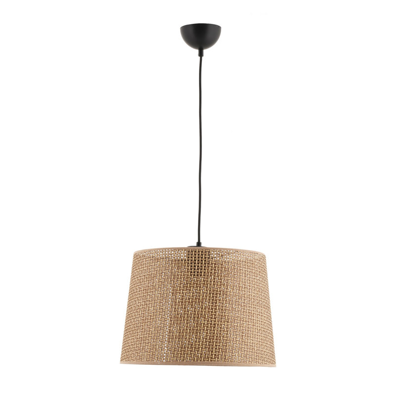 Elegant Black Metal Chandelier, 23.6 x 13.8 inches | Stylish Fabric Cap, Max 40W E27 Socket | Perfect for Dining Room & Living Spaces, IP20 Rated | Modern Design with Durable Metal Body, Easy Installation