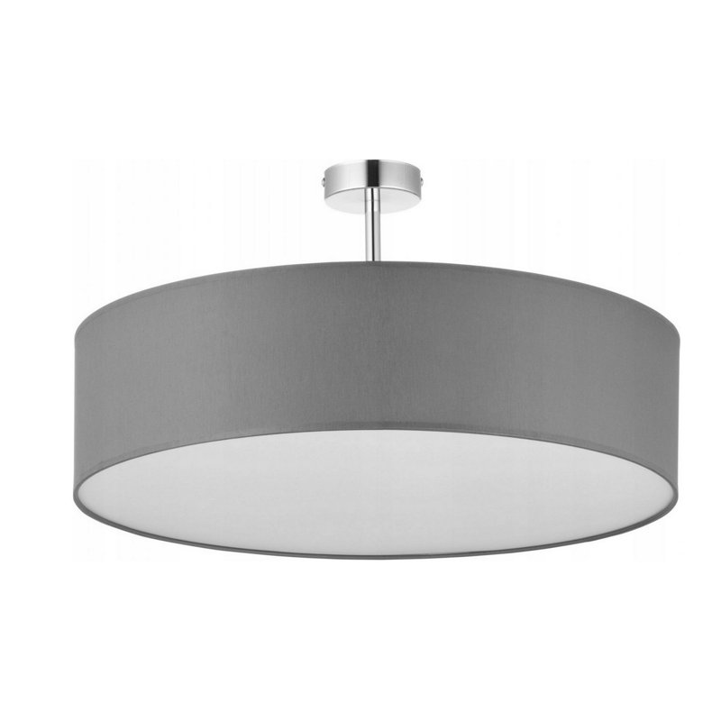 Bansemer Fabric Semi Flush Mount, Grey, 38cm H x 60cm W x 60cm D
