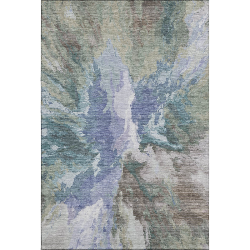 Premium Machine Washable Marasco AMF1632 Modern Rug, Rectangle 8' x 10'