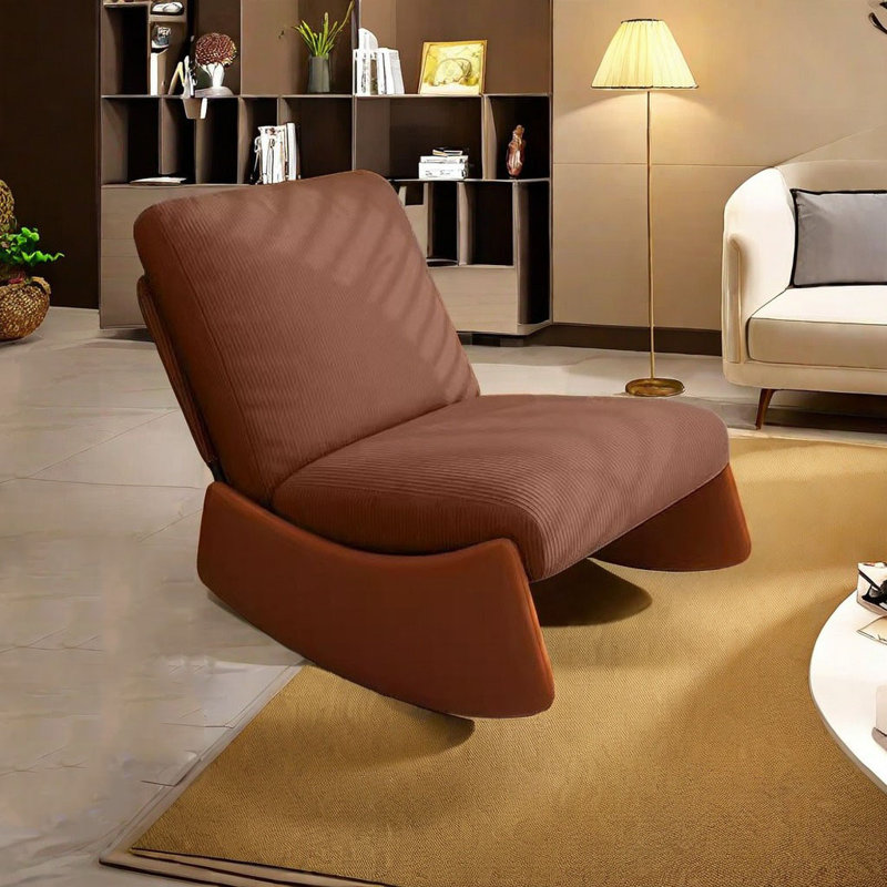 Chaise berçante simple de style européen, Café noir