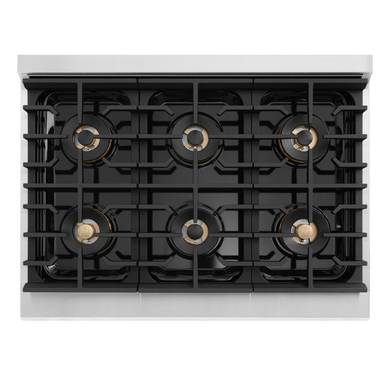 ZLINE 36 in. Marino Gas Range with 6 Burner DuoPro Cooktop and Gas Oven in Stainless Steel