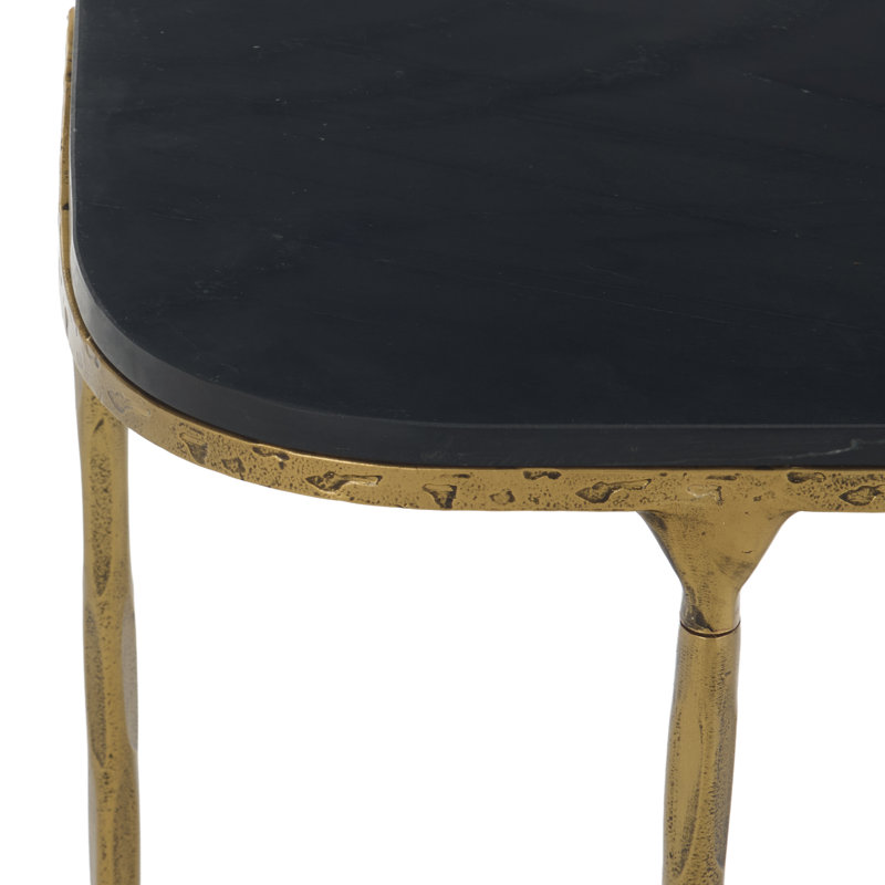 Janowsky Metal Console Table, Black