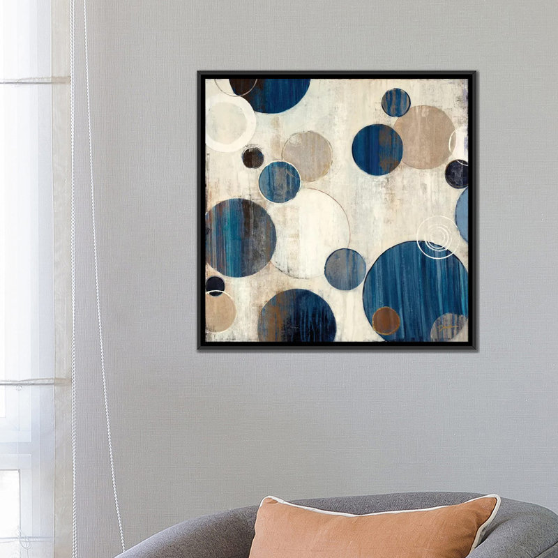 «Cool Bubbles», reproduction sur toile, H 18 po x l 18 po x P 1,5 po, Toile encadrée noire, Pas de tapis