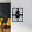 Horloge murale élégante en métal, noire, 19,3 po x 15,0 po | Fabrication 100% métal, épaisseur: 0,06 po | Mécanisme silencieux, fixation murale facile | Léger à 0,6 lb, parfait pour la décoration de la maison ou du bureau, montre élégante et fonctionnelle-896450601
