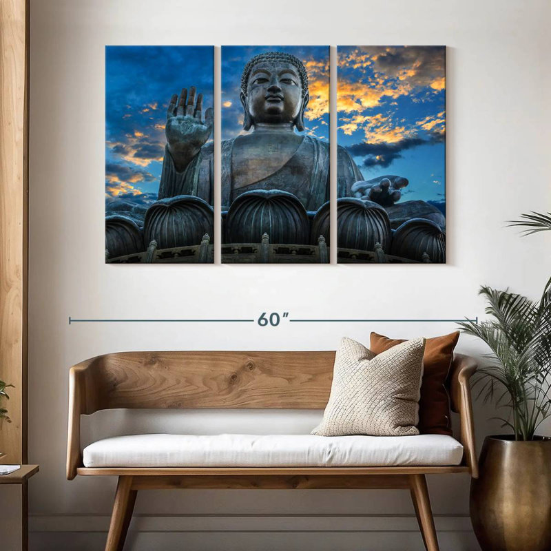 Grand Bouddha Adella, H 32 po x l 50 po
