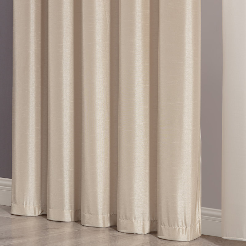 Chezmoi Collection Royale Synthetic Floral Room Darkening Rod Pocket Curtain Panel
