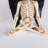 6.69 Inch High Resin Halloween Yoga Skeletons with Wings Set of 3