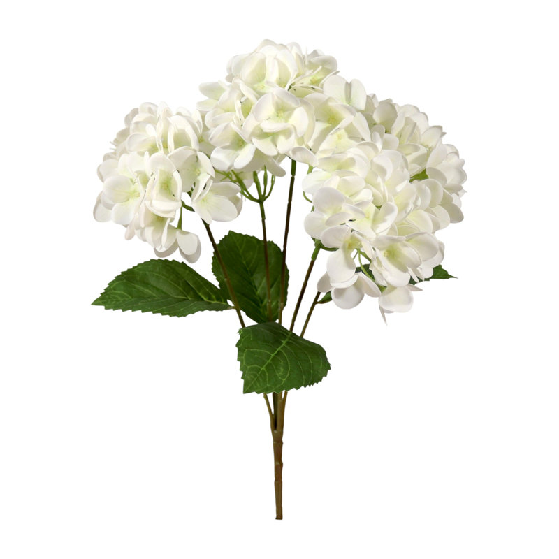 6pc 18" Real Touch Hydrangea Bush 5 Heads