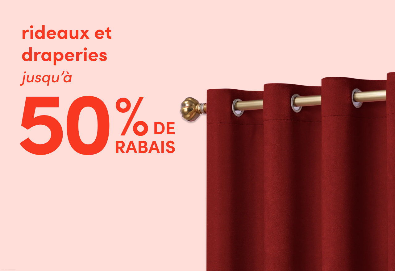 rideaux et draperies en solde