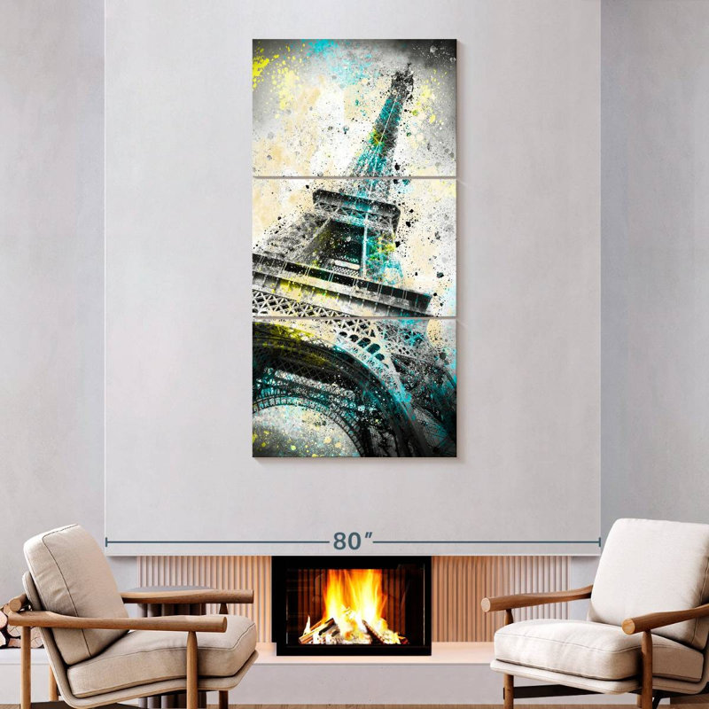 Eiffel Tower Splash, 75" H x 36" W