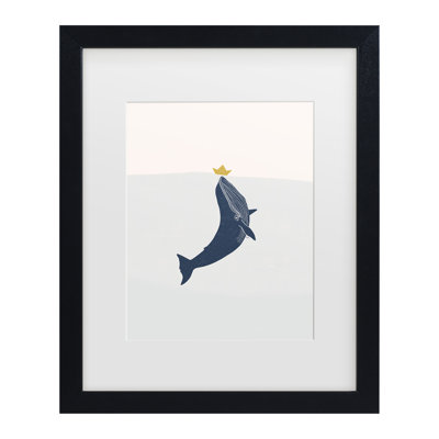 «Marine Menina Lisboa», baleine bleue, bateau encadré, art encadré