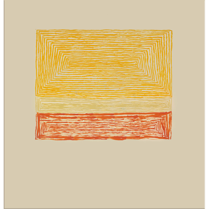 «Yellow with Orange» par Evan Taylor - peinture sur toile tendue