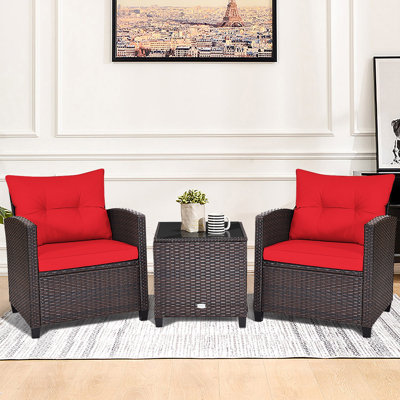 Chunn 2 - Person Patio Conversation Sets with Cushions