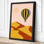 Balloon Over Desert Retro - Wrapped Canvas-1640842034-1640842040
