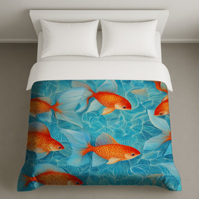 Goldfish Bedding Animal Duvet Cover Coastal Beach