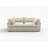  80" Khaki Linen Blend Modular Loveseat
