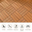 Ensemble de tuiles de terrasse en bois et en plastique composite de 20 pièces-113414257