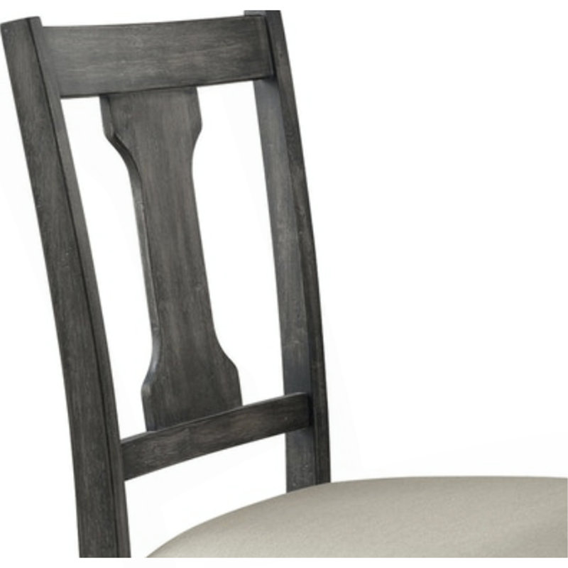 Ensemble de 2 chaises d'appoint en lin brun clair et gris patiné Wallace