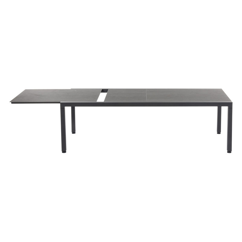 Equinox Extending Dining Table, Dusk Ceramic Top/Graphite Base