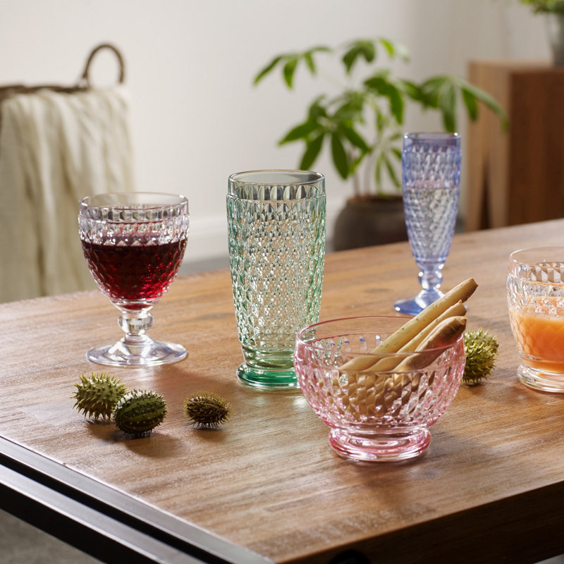 Villeroy & Boch Boston Crystal Drinking Glass, Blue, 13 oz.