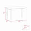Bureau d'écriture rectangulaire avec pieds en acier
