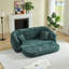 Canapé inclinable convertible incurvé de 87 pouces, canapé-lit 2 en 1 escamotable, avec base coulissante et siège profond, comprend deux coussins, fauteuil inclinable en chenille, aucun assemblage requis-491005297