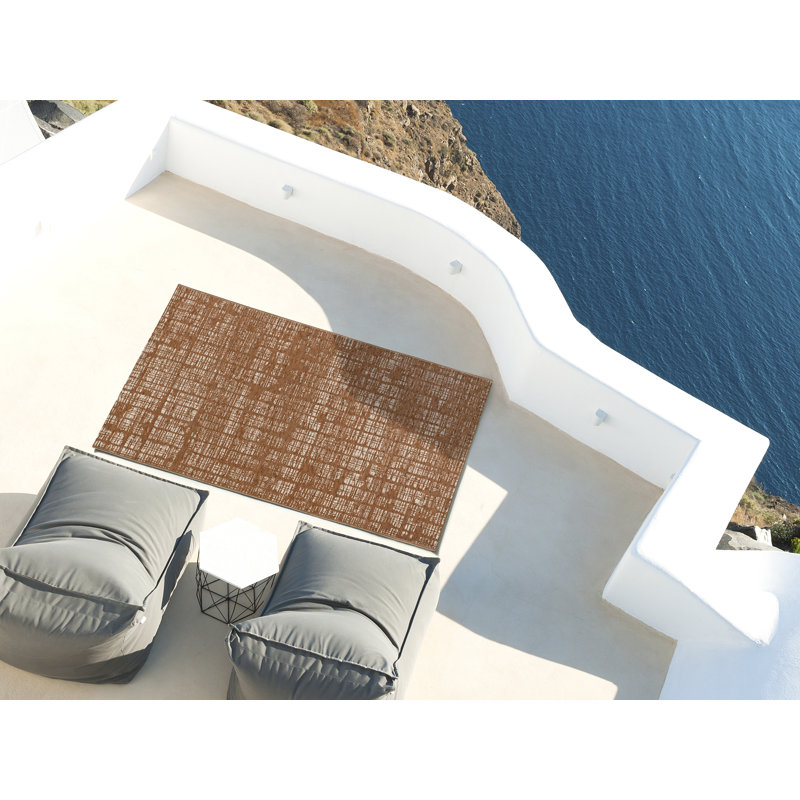 Ahlayna Rectangle Abstract Flatweave Indoor / Outdoor Area Rug, Rectangle 154 x 230cm