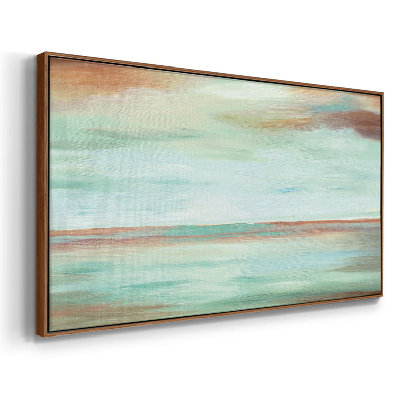 Endless Sky - Toile tendue avec châssis encadré - Prêt à accrocher, H 25 po x l 49 po, Noyer