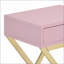 Rose & amp; Table basse à 1 tiroir Gold, table d'appoint peu encombrante avec rangement pour les petits salons