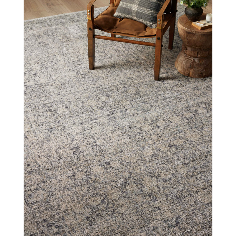 Stone and Mist Wool Synthetic Rectangular Accent Rug 2'-3" x 3'-10"