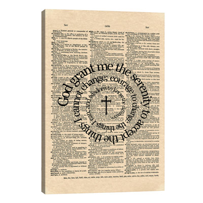 Serenity Prayer - Wrapped Canvas Print
