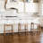 Maven Lane Adrien Backless Saddle Kitchen Stool with Fabric Upholstery-125402553-125402558
