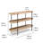 Stylish & Modern Design Hanniel 3 Tier Brown/ Black Finished 120cm Bookcase Console with Side Rails