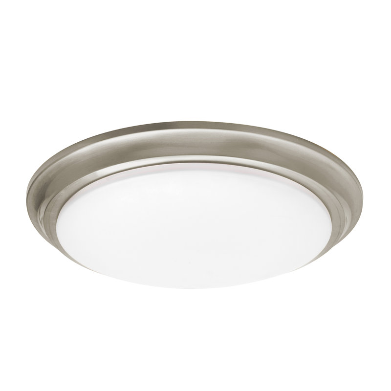 Plafonnier encastré à DEL Marlyce, Nickel satiné, H 1,8 po x l 14 po x P 14 po