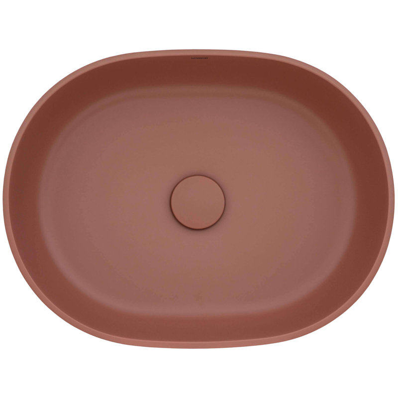 Oval Vessel Bathroom Sink, Sedona Clay
