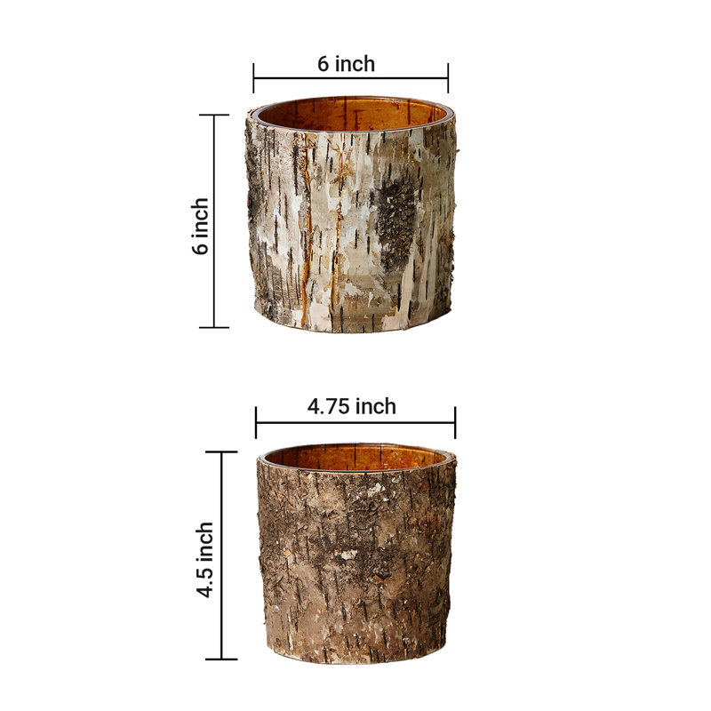 Vase de table en bois brun Burbage