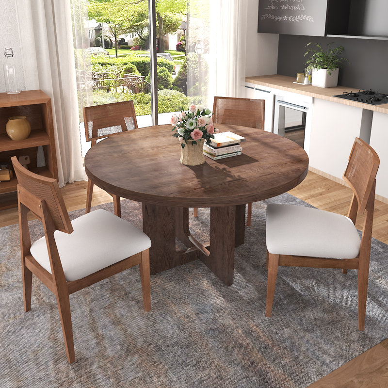 Alana 54" W Pedestal Round Dining Table