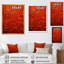 Volcanic Red Fusion Vector 1 - Tachisme, art mural-1121362139-1121362143