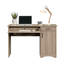 Bureau d'ordinateur en bois avec rangement multifonctionnel, brun