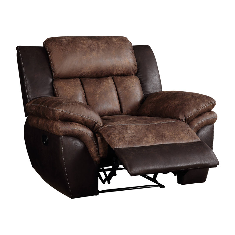 Fauteuil inclinable Jaylen caramel et espresso