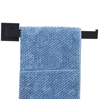 Porte-serviettes noir en acier inoxydable