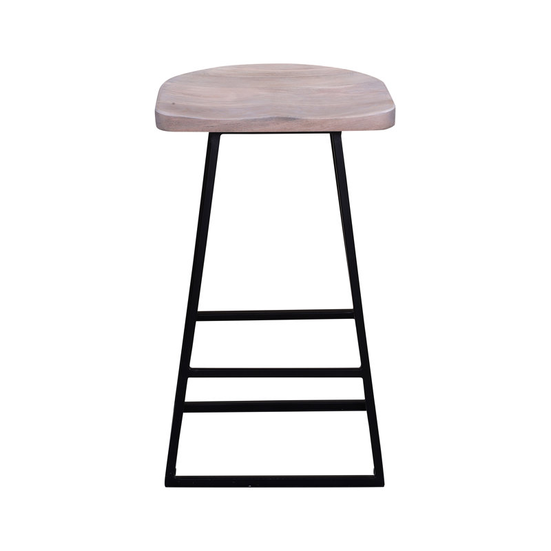 Evis Counter Stool with Metal Frame, Counter Stool (24" Seat Height), Ivory