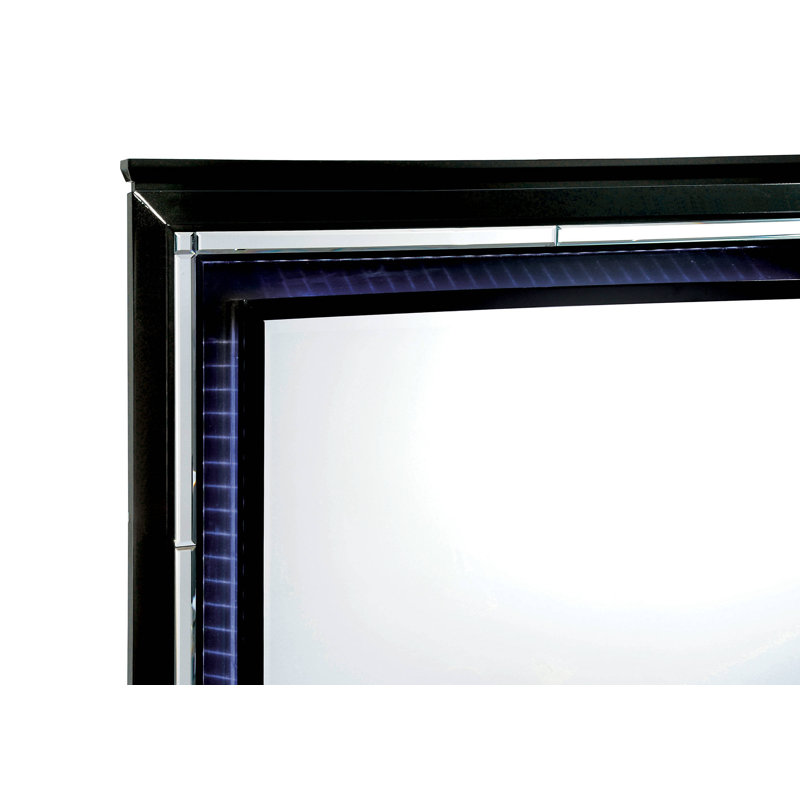 Sidney Wood Wall Mirror, Black