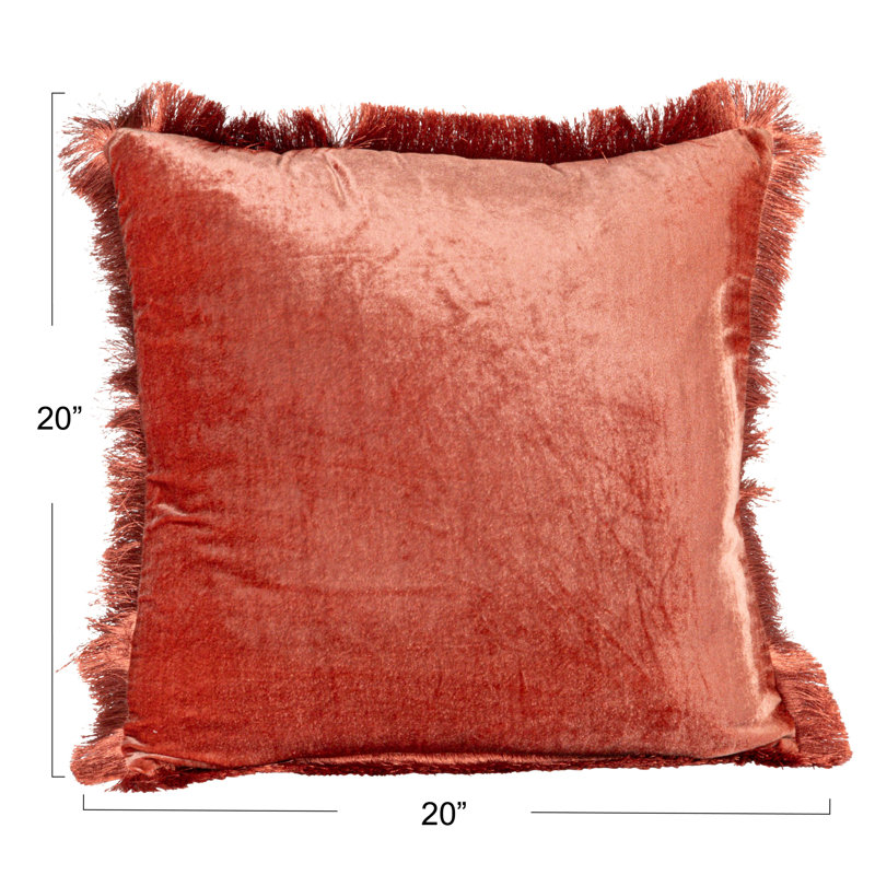 Rayon/Viscose Throw Square Pillow Cover & Insert