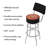 Swivel Upholstered Counter Stool with Metal Frame